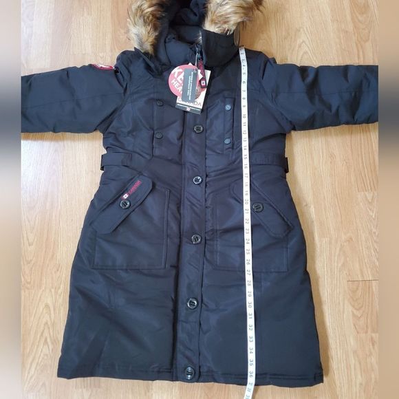 NEW! Canada Weather Gear: Water Resistant Hooded Parka - size Medium in Black - Picture 11 of 16